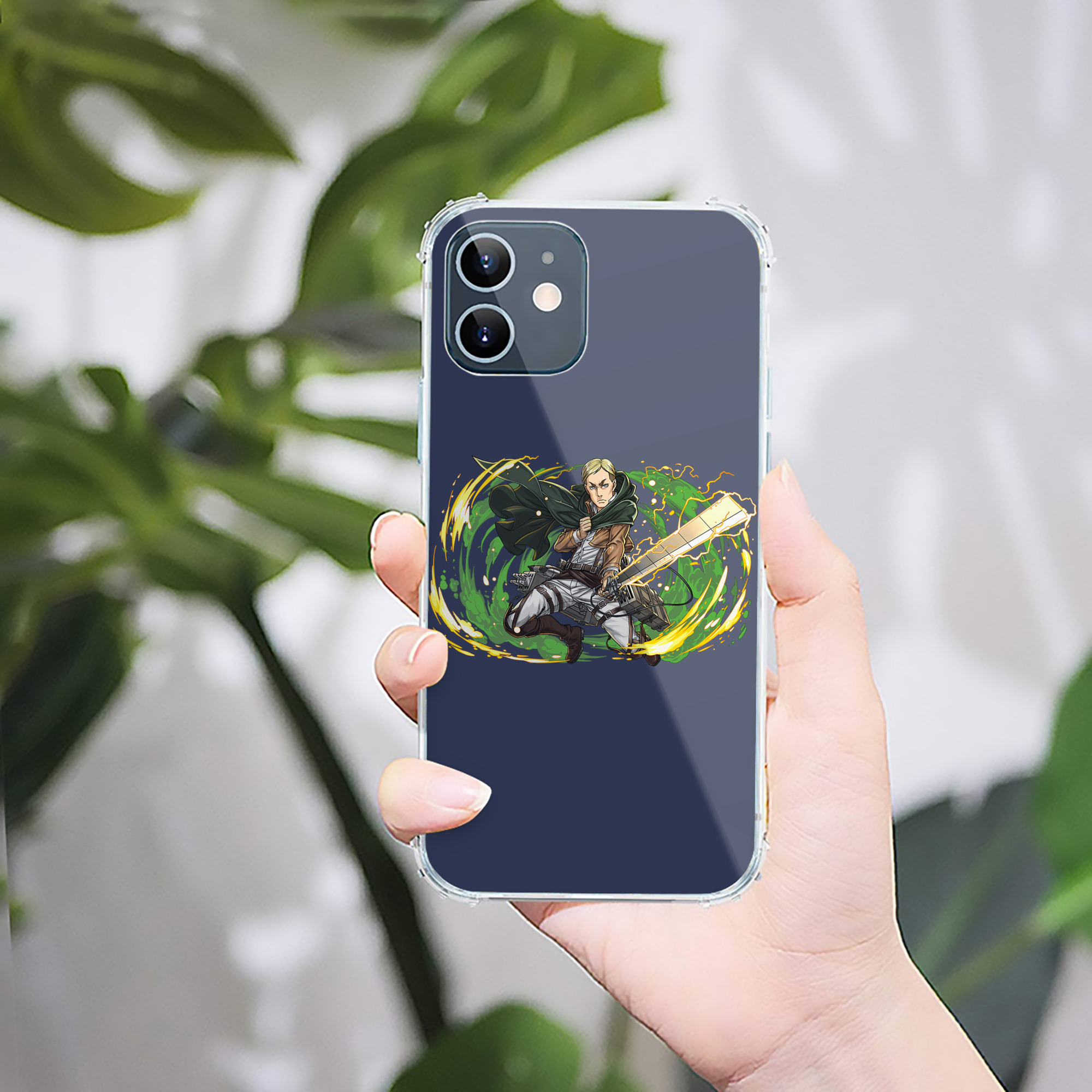 （画像用） 進撃の巨人 エルヴィン・スミス Attack on Titan Erwin Smith 【iPhone 12シリーズ対応】透明スマホケース（クリアソフトケース）